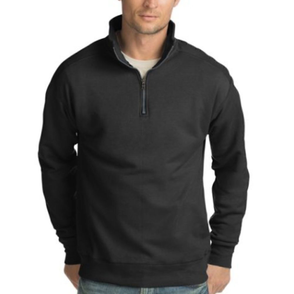 Hanes Nano Premium Black Quarter Zip